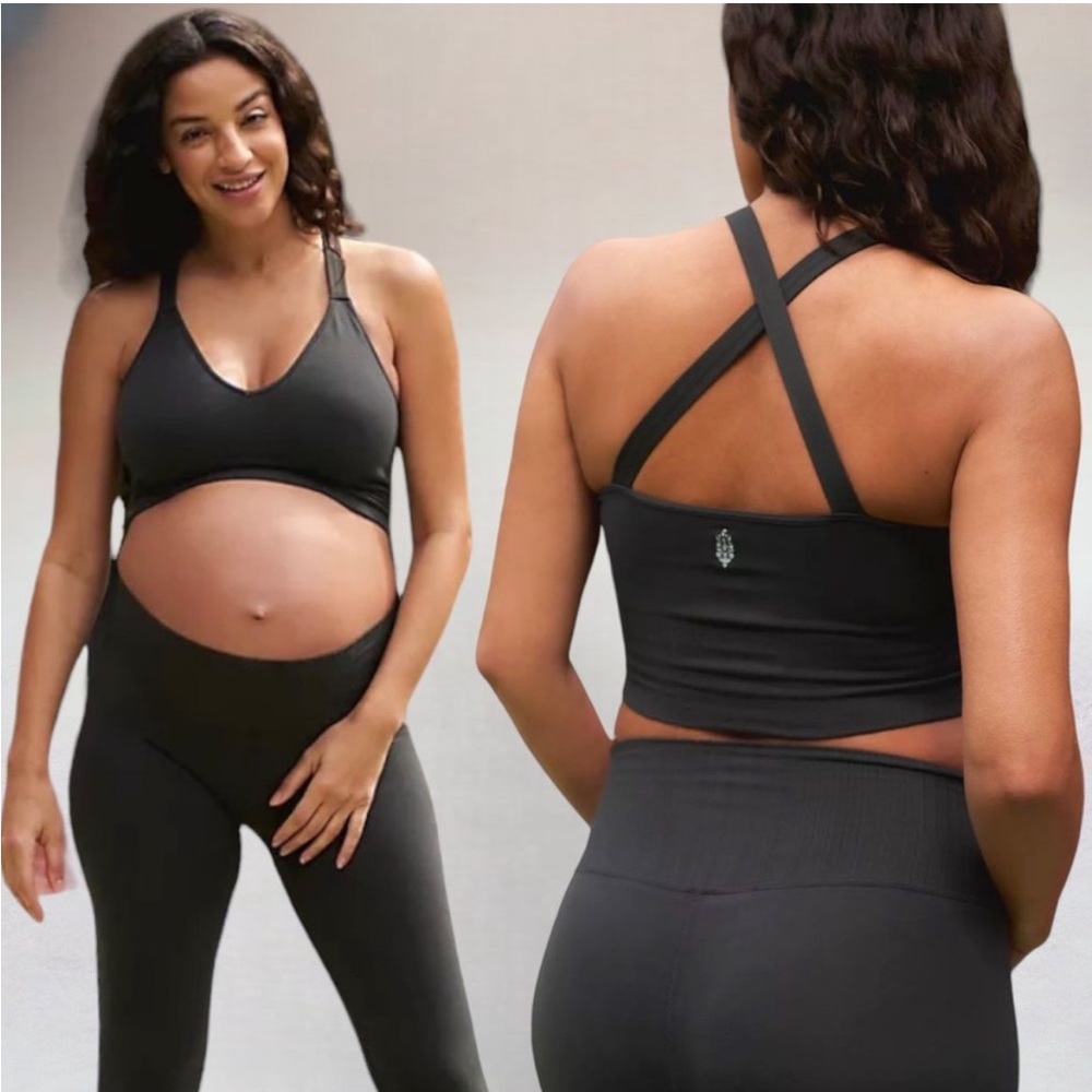 NEW Free People Movement Good Karma Maternity Crop Tank Bra Top